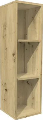 Produktbild von Regal "Lilly" in asteiche mit 2 Einlegeböden. Abmessungen (BxHxT) 25x89x25 cm