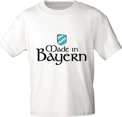 Produktbild von Kinder T-Shirt mit Aufdruck -  Bayern - 06940 - weiß - Gr. 86-164 Größe - 152/164