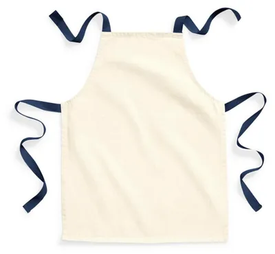 Produktbild von Westford Mill W362 | FairTrade Baumwolle Junior Craft Apron 45 cm x 60 cm - Farbe: Natural/French Navy - Größe: One Size
