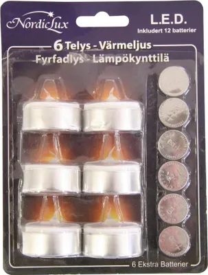 Produktbild von Greemotion LED-Teelichter, 6-er Pack, mit Batterien