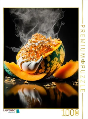 Produktbild von CALVENDO Puzzle Melone mit Honigjoghurt | 1000 Teile Lege-Größe 64x48cm Foto-Puzzle für glückliche Stunden