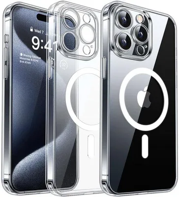 Obrázek produktu pro Magnetické pouzdro pro iPhone 15 Pro s ochranou fotoaparátu, kompatibilní s MagSafe, nárazuvzdorné