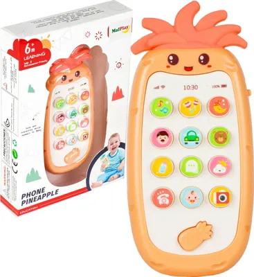Image de MalPlay Baby Smart Phone Pineapple | jouet éducatif | jouet bébé premier téléphone portable | lumière et musique | à partir de 6 mois