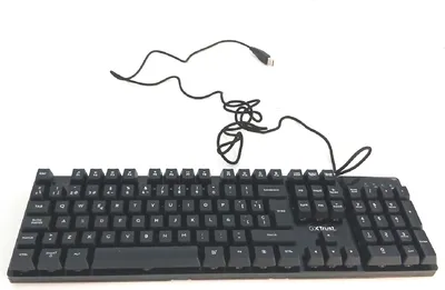 Produktbild von Trust GXT 835 Azor, Kabelgebunden, USB, Membran Key Switch, QWERTY, LED, Schwarz