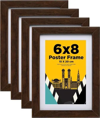 Produktbild von Bilderrahmen 15x20cm Holz Acrylglas MDF 4er-Set Braun