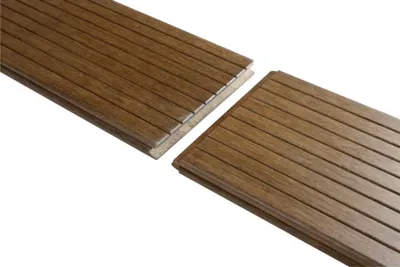 Produktbild von Konsta Terrassendiele Bambus Vollprofil geriffelt/glatt 1860 x 139 x 18 mm hellbraun