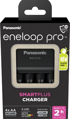 Immagine prodotto di Panasonic Eneloop Smart Plus Ch. BQ-CC55 incl. 4xAA K-KJ55HCD40E