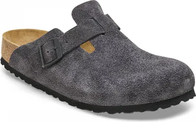 Produktbild von Birkenstock Boston Clogs Herren Velourleder Grau 47 Flach Schlupf