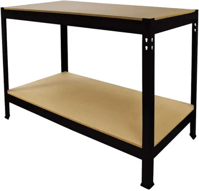Imagen del producto de Banco de trabajo, superficie de trabajo estable, 100 x 60 x 90 cm, ideal para garajes y talleres