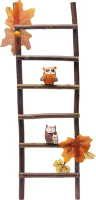 Produktbild von TrendLine Deko Leiter Herbst Holz 43 x 14 cm braun orange