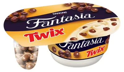 Zdjęcie produktu dla Danone Jogurt karmelowy z mini ciasteczkami Twix Mix 120g