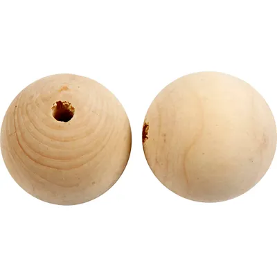 Produktbild von Creativ Company Holzperlen gelb - 20 Stück Bastelmaterial