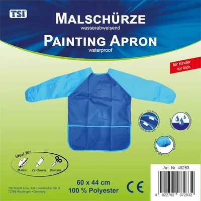 Produktbild von Malschürze f. Kinder 60x44cm (B x H), Farbe blau