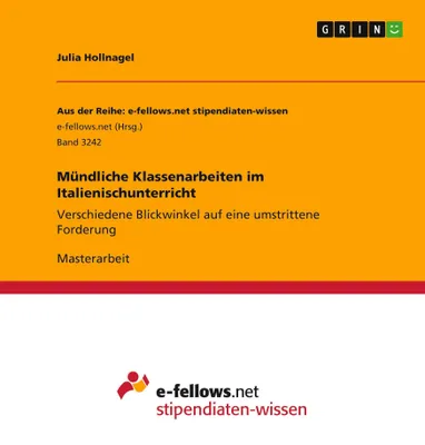 Produktbild von Mündliche Klassenarbeiten im Italienischunterricht