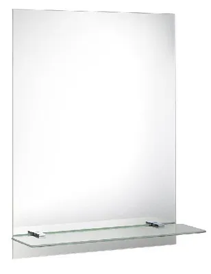Productafbeelding van Aqualine spiegel met gaten voor opbergruimte, 60x80 cm, inclusief opbergruimte