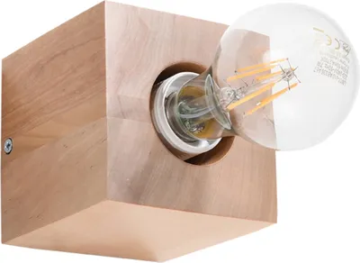 Produktbild von Wandleuchte ARIZ Naturholz 1xE27 15W Holz 10x10x10cm Sollux Lighting