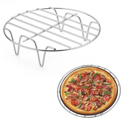 Immagine prodotto di Griglia sferica per friggitrice ad aria - 17,5 x 17,5 x 2,5 cm - Accessori in acciaio