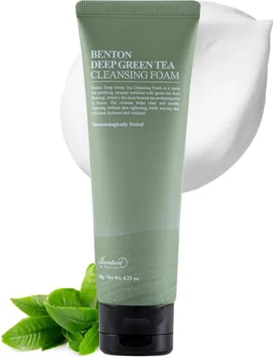 Produktbild von BENTON Deep Green Tea Cleansing Foam 120 g Gesichtsschaumreiniger Korea Kosmetik