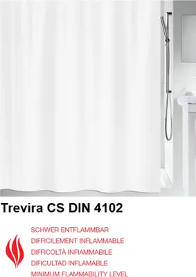 Produktbild von Spirella Duschvorhang Textil "Securitas white", vers. Größen Größe: 120 x 200 cm