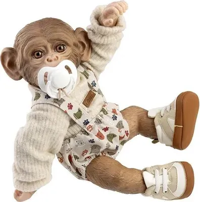 Produktbild von MuÑecas Guca Affenbaby Wiedergeborener Stoffkörper 32 Cm Golden  Kinder Golden One Size