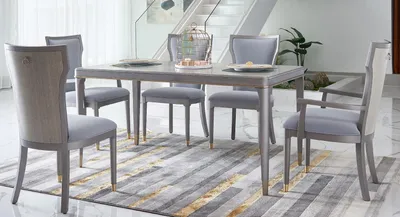 Produktbild von Luxus Design Polster Stuhl Stühle Sitz Büro Office Esszimmer Holz Möbel Stühle