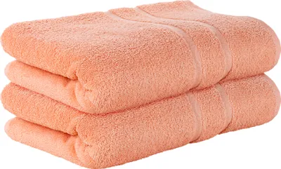 Produktbild von StickandShine 2er SET Premium Frottee Badetuch 100x150 cm in peach  in 500g/m² aus 100% Baumwolle