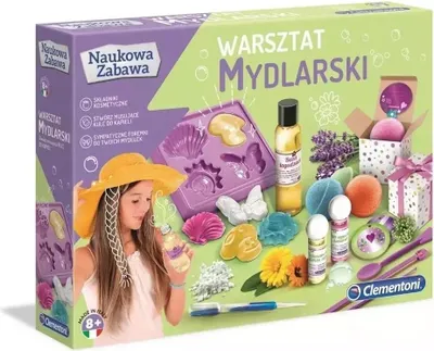 Zdjęcie produktu dla Clementoni Naukowa Zabawa Warsztat Mydlarski Mydełka 8+ 50888
