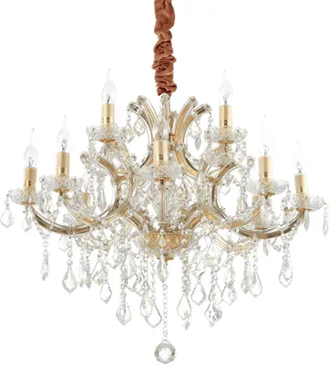 Produktbild von Klassischer Kronleuchter Napoleon Metall-Kristall Gold 12 Lichter E14