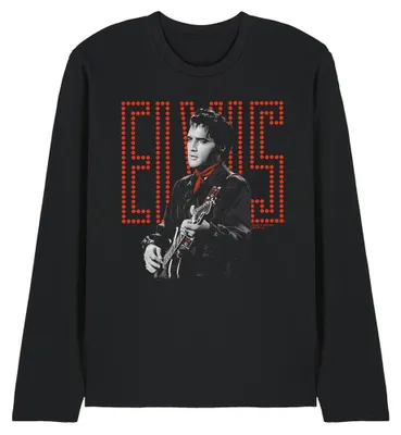 Immagine prodotto di Elvis Presley - Maglietta "Guitarman" unisex uomo/donna, maniche lunghe TV33244 (XXL) (Nero)