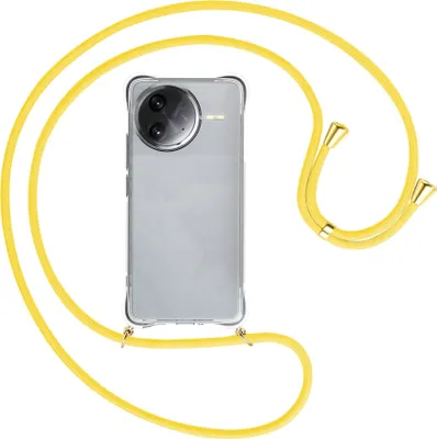 Produktbild von Handykette Backcover-Schutzhülle mit Band (Metall goldfarben) für Xiaomi Redmi K80 Pro 5G - gelb