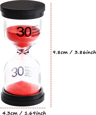 WELLGRO Sanduhren Set - 6 Zeiten Von 30sec Bis 10min Bunt