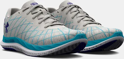 Produktbild von UNDER ARMOUR Charged Breeze 2 Laufschuhe Damen 101 - gray/blue surf/sonar blue 38