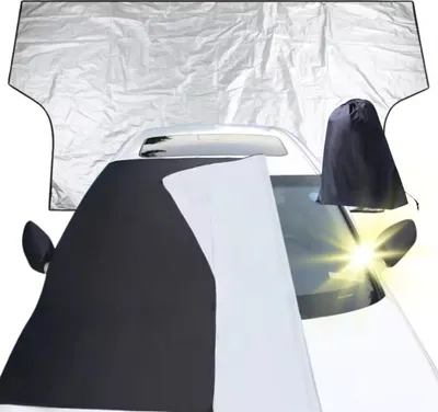Produktbild von Sonnenschutz Auto Frontscheibe, Scheibenabdeckung Auto Windschutzscheiben Abdeckung Sonnenblende Wintergegen Schnee EIS Frost Sonne UV  210 x 125 cm