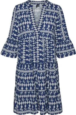 Produktbild von Vero Moda Dicthe 3/4 Exp Kurzes Kurzarmkleid Blau XL / Tall Frau Blau XL