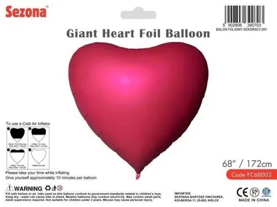 Image de Ballon en forme de cœur 172 cm - Sezona