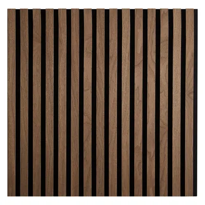 Produktbild von Homestyle4u Akustikpaneel Holz 60x60 cm Braun Wallnuss Wandpaneele Paneele