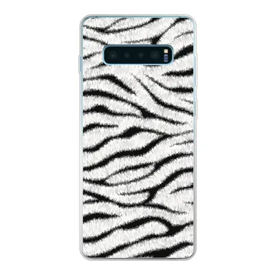 Produktbild von MuchoWow® Handyhülle Schutzhülle Hülle für Samsung Galaxy S10 Plus Tiermuster - Zebra - Weiß Silikon Softcase Handy Hülle - Schutzhülle