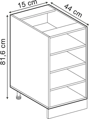 Produktbild von Küchenregal Vicco R-Line Anthrazit 15 cm ohne Arbeitsplatte, Model 54566
