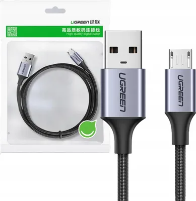 Immagine prodotto di Cavo Usb Do Micro Usb Ugreen Us290 Usb Qc 3.0 2.4A 1M (Czarny)