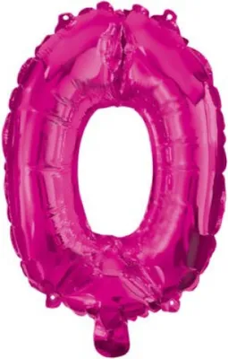 Obrázok produktu pre Číslo: Ružový fóliový balón s číslom 0, 95 cm
