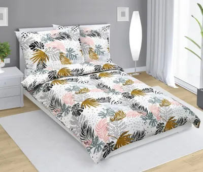 Obrázek produktu pro Krepové povlečení - Šedá,růžová,hnědá - 140x200, 70x90