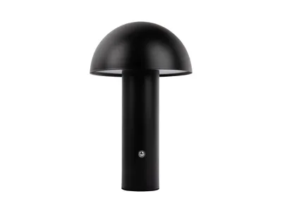 Zdjęcie produktu dla Motyw przewodni – lampka stołowa Fuego – czarna – Ø15 cm Lampka stołowa – lampka nocna, salon, sypialnia