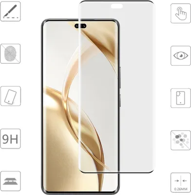 Image de Pour OnePlus 13R : 2 protections d'écran en verre trempé H9, Full LCD, incurvées, 4D