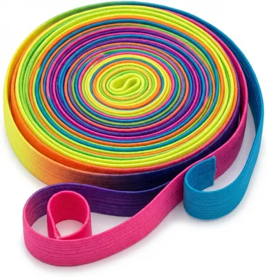 Productafbeelding van Gummitwist Regenboog voor kinderen - 6 m - Springrubberspel voor binnen en buiten - Bewegingsspeelgoed en tuinspel