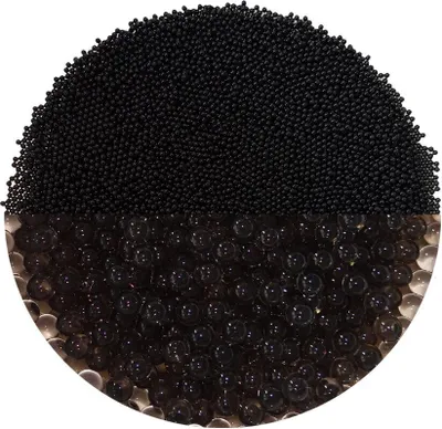 Produktbild von trendfinding 100 g Hydroperlen Deko Granulat, Korngröße 1,5-2 mm, Schwarz