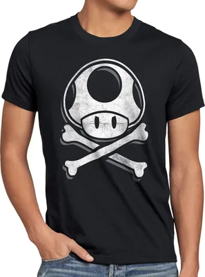 Produktbild von A.N.T. Toadskull Herren T-Shirt mario totenkopf videospiel konsole world