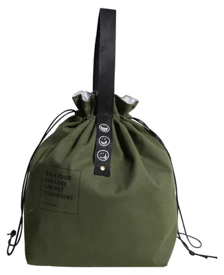 Produktbild von Isolierte, wiederverwendbare Lunchtasche mit Kordelzugverschluss und Tragegriff für Arbeit, Picknick und Schule