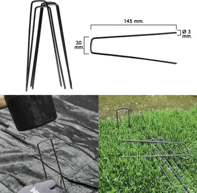 Produktbild von SATURNIA - Metallklammer zum Befestigen von Maschen und Gras (20 Stück)