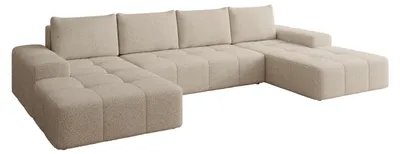 Produktbild von MIRJAN24 Ecksofa Tonseo U, Stilvoll U-Form Sofa mit Schlaffunktion und Bettkasten, Wohnlandschaft (Farbe: Lambi 06)