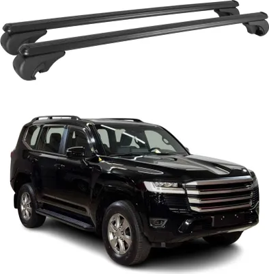 Image de Barres de toit transversales pour Toyota Land Cruiser J250 2024 Alu Noir 2Pcs